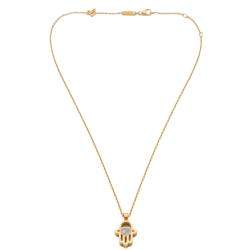 Pre Owned Chopard Happy Diamond Hamsa Hand Rose Gold Necklace