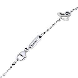 Pre Owned Chopard Happy Diamonds 18K White Gold Good Luck Charm Pendant Necklace