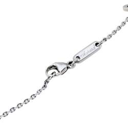 Pre Owned Chopard Happy Diamonds 18K White Gold Good Luck Charm Pendant Necklace
