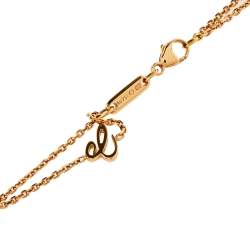 Chopard Happy Diamonds Happy Curves Diamond 18K Rose Gold Double Strand Pendant Necklace
