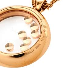 Chopard Happy Diamonds Happy Curves Diamond 18K Rose Gold Double Strand Pendant Necklace