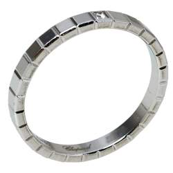 Chopard Ice Cube Pure Diamond 18K White Gold Ring Size 54