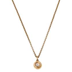 Chopard Miss Happy Diamond 18K Rose Gold Necklace