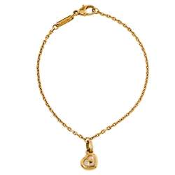 Chopard Happy Diamonds Heart Motif 18K Yellow Gold Bracelet