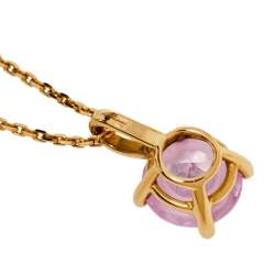 Chopard So Happy Diamond Synthetic Color Stone 18K Yellow Gold Pendant Necklace