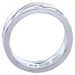 Pre Owned Chopard Chopardissimo Diamond 18K White Gold Band Ring Size 55