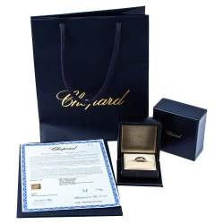 Pre Owned Chopard Chopardissimo Diamond 18K White Gold Band Ring Size 55