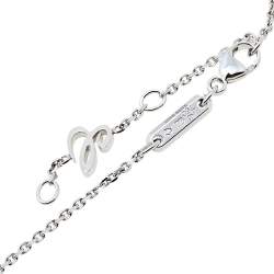 Pre Owned Chopard Happy Dreams Joaillerie Diamond Mother of Pearl 18K White Gold Necklace