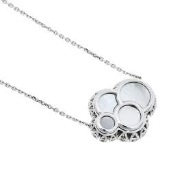 Pre Owned Chopard Happy Dreams Joaillerie Diamond Mother of Pearl 18K White Gold Necklace