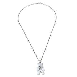 Pre Owned Chopard Happy Diamonds Teddy 18K White Gold  Pendant Necklace
