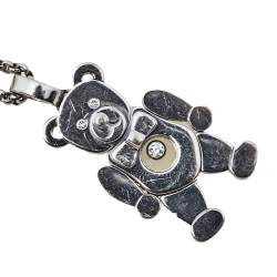 Pre Owned Chopard Happy Diamonds Teddy 18K White Gold  Pendant Necklace