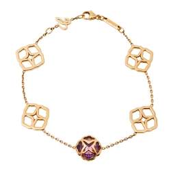 Pre Owned Chopard Imperiale Cocktail Amethyst 18K Rose Gold Station Bracelet