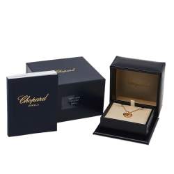 Pre Owned Chopard Happy Diamond Heart 18K Rose Gold Pendant Necklace