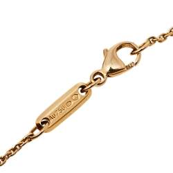 Pre Owned Chopard Happy Diamond Heart 18K Rose Gold Pendant Necklace