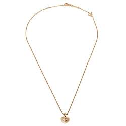 Pre Owned Chopard Happy Diamonds Icons 18K Rose Gold Pendant Necklace