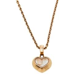 Pre Owned Chopard Happy Diamonds Icons 18K Rose Gold Pendant Necklace