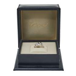 Pre Owned Chopard Happy Hearts Diamond 18K White Gold Ring Size 54