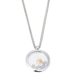 Pre Owned Chopard Happy Sun Moon & Stars Diamond 18K White Gold Long Pendant Necklace