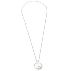 Pre Owned Chopard Happy Sun Moon & Stars Diamond 18K White Gold Long Pendant Necklace