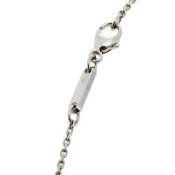 Pre Owned Chopard Happy Diamond Crystal 18K White Gold Pendant Necklace