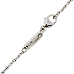 Pre Owned Chopard Happy Diamond Crystal 18K White Gold Pendant Necklace