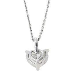 Pre Owned Chopard Happy Diamond Crystal 18K White Gold Pendant Necklace