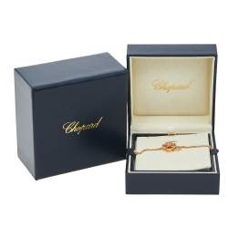 Pre Owned Chopard Happy Diamonds Good Luck Charm Diamond 18K Rose Gold Bracelet