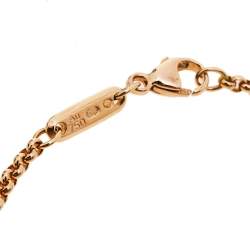 Pre Owned Chopard Happy Diamonds Good Luck Charm Diamond 18K Rose Gold Bracelet