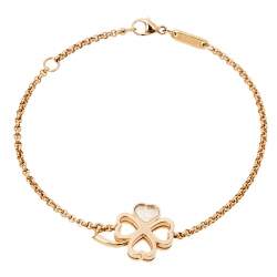 Pre Owned Chopard Happy Diamonds Good Luck Charm Diamond 18K Rose Gold Bracelet