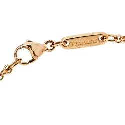 Pre Owned Chopard Happy Diamonds Good Luck Charm Diamond 18K Rose Gold Bracelet