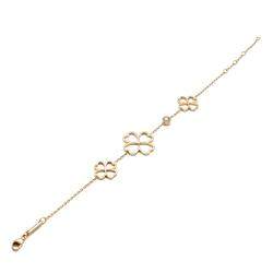 Pre Owned Chopard Rose Gold Clover Happy Diamond Bracelet
