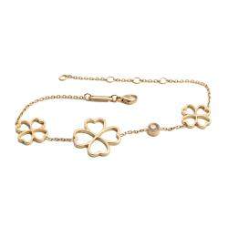 Pre Owned Chopard Rose Gold Clover Happy Diamond Bracelet