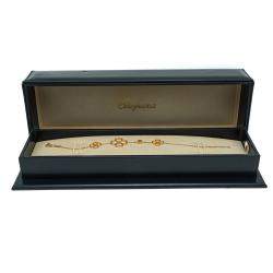 Pre Owned Chopard Rose Gold Clover Happy Diamond Bracelet