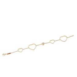 Pre Owned Chopard Happy Hearts Diamond 18K Rose Gold Bracelet 