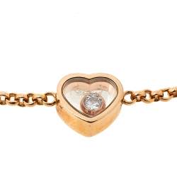 Pre Owned Chopard Happy Hearts Diamond 18K Rose Gold Bracelet 