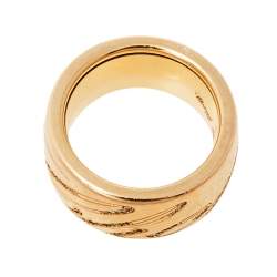Pre Owned Chopard Chopardissimo Diamond 18K Rose Gold Rolling Band Ring Size 57