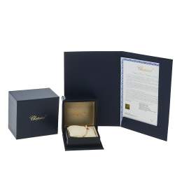 Pre Owned Chopard Happy Hearts Diamond Mother of Pearl 18K Rose Gold Open Cuff Bracelet M