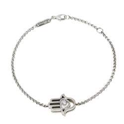 Chopard Happy Diamond Hand Motif Diamond 18K White Gold Bracelet
