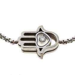 Chopard Happy Diamond Hand Motif Diamond 18K White Gold Bracelet