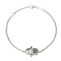 Chopard Happy Diamond Hand Motif Diamond 18K White Gold Bracelet