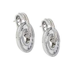 Pre Owned Chopard Happy Diamonds 18K White Gold Earclips Earrings