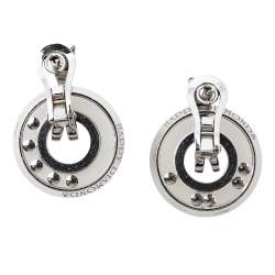 Pre Owned Chopard Happy Diamonds 18K White Gold Earclips Earrings