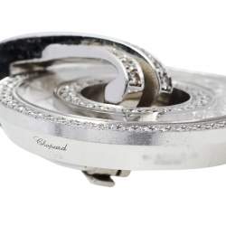 Pre Owned Chopard Happy Diamonds 18K White Gold Earclips Earrings