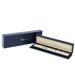 Pre Owned Chopard Happy Hearts 18K Rose Gold Malachite & Diamond Bracelet