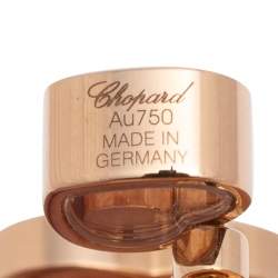 Pre Owned Chopard Happy Hearts 18K Rose Gold Diamond & Mother of Pearl Drop Earrings