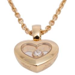 Chopard Happy Diamonds Icons 18k Yellow Gold Heart Pendant Necklace