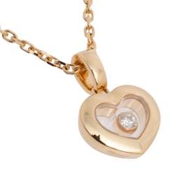 Chopard Happy Diamonds Icons 18k Yellow Gold Heart Pendant Necklace