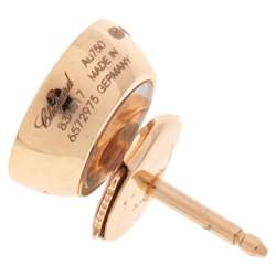 Pre Owned Chopard Happy Diamond Icon 18K Rose Gold Stud Earrings