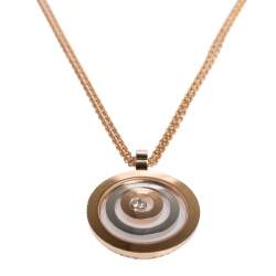 Chopard Happy Spirit Diamond 18K Two Tone Gold Pendant Necklace