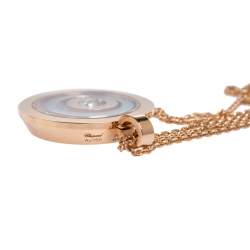 Chopard Happy Spirit Diamond 18K Two Tone Gold Pendant Necklace